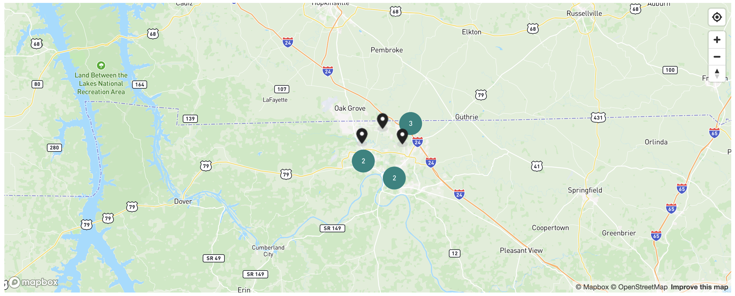 Featured Widget Map Example